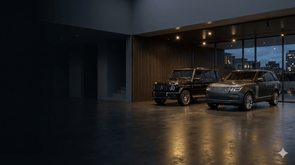 Premium auto dealership showroom